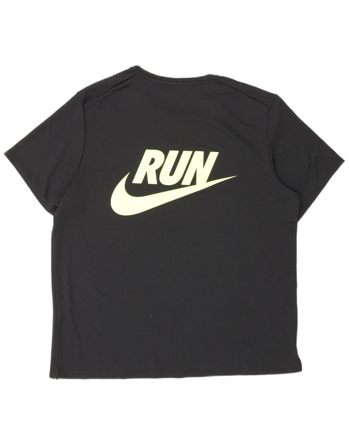 Мужская футболка Nike Dri Fit с графикой, большой черный полиэстер