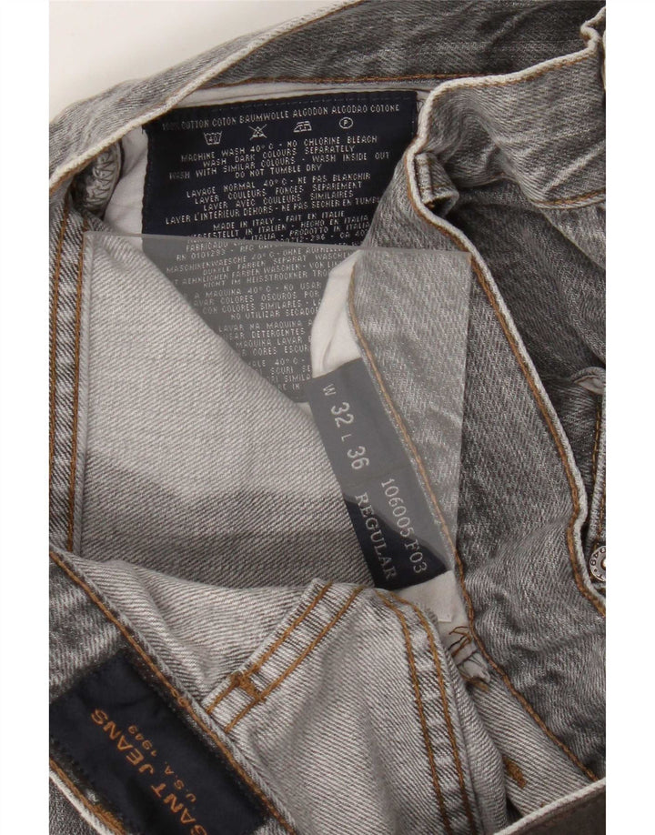 Мужские прямые джинсы Gant W32 L36, серый хлопок