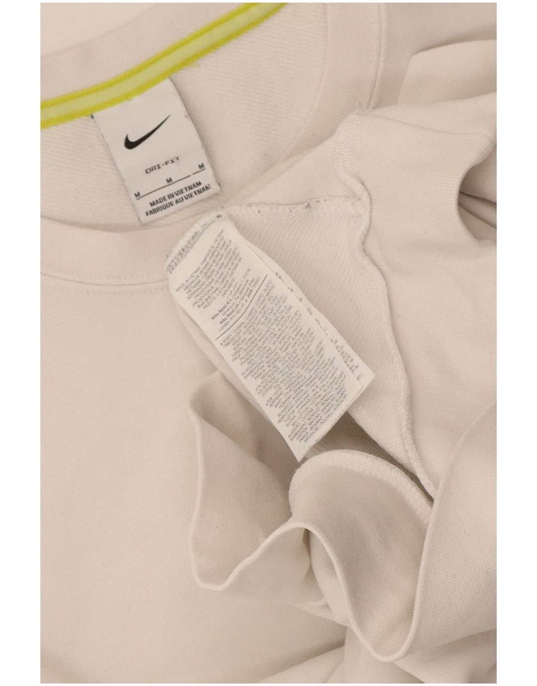 Мужской свитшот Nike Dri Fit, средний белый хлопковый джемпер