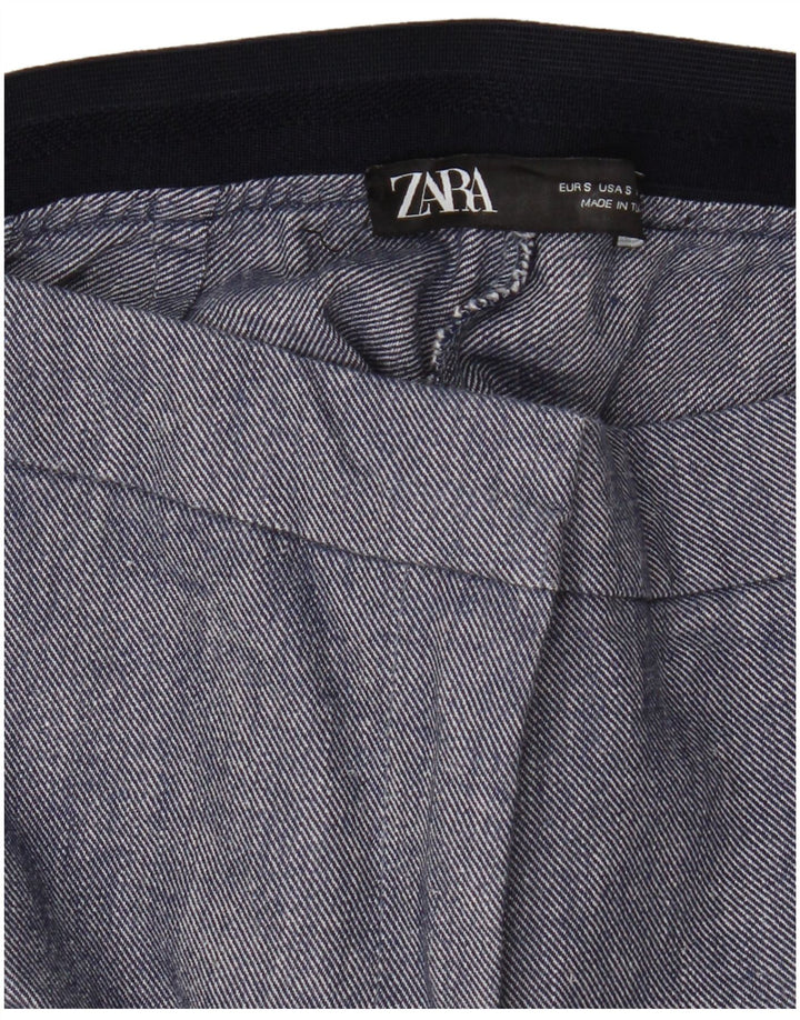 Женские узкие брюки чинос Zara, маленькие W26 L27, синие