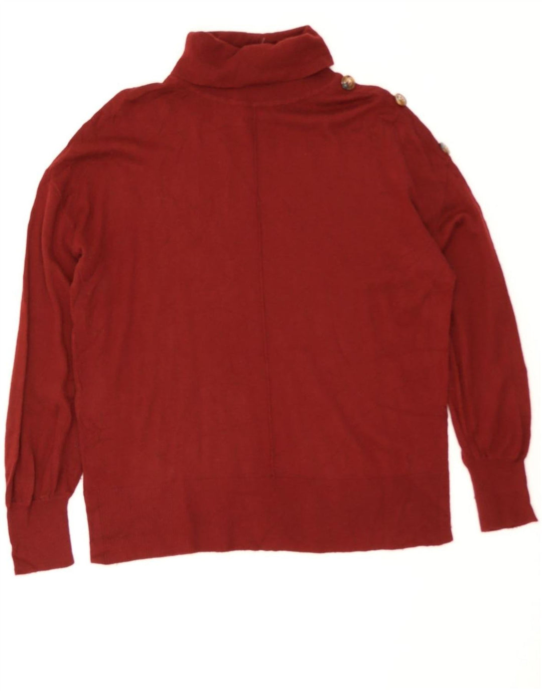 OASIS Womens Roll Neck Jumper Sweater UK 14 Medium Burgundy Acrylic Vintage Oasis and Second-Hand Oasis from Messina Hembry 
