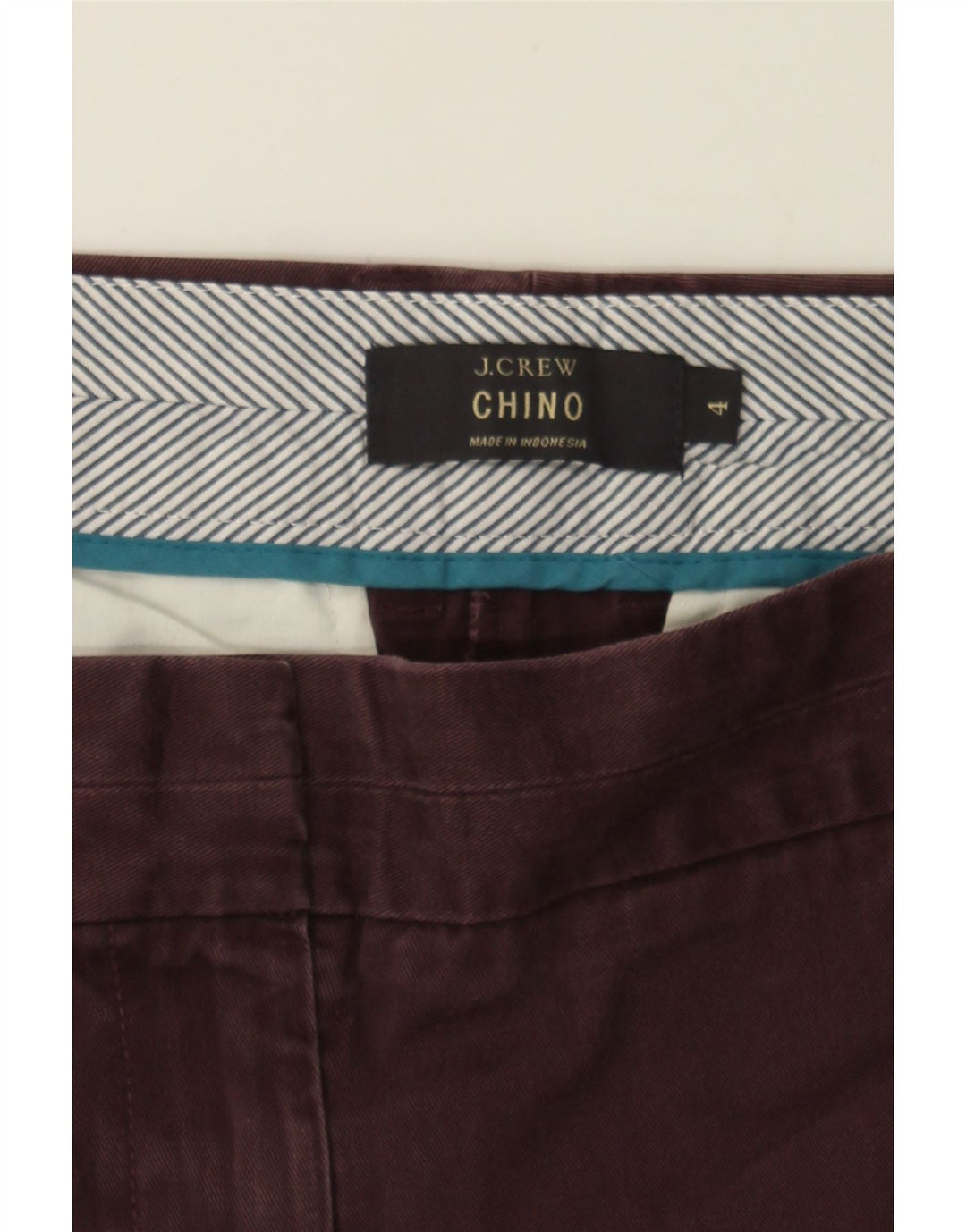 J. CREW Womens Chino Shorts US 4 Small W32 Maroon Cotton Vintage J. Crew and Second-Hand J. Crew from Messina Hembry 