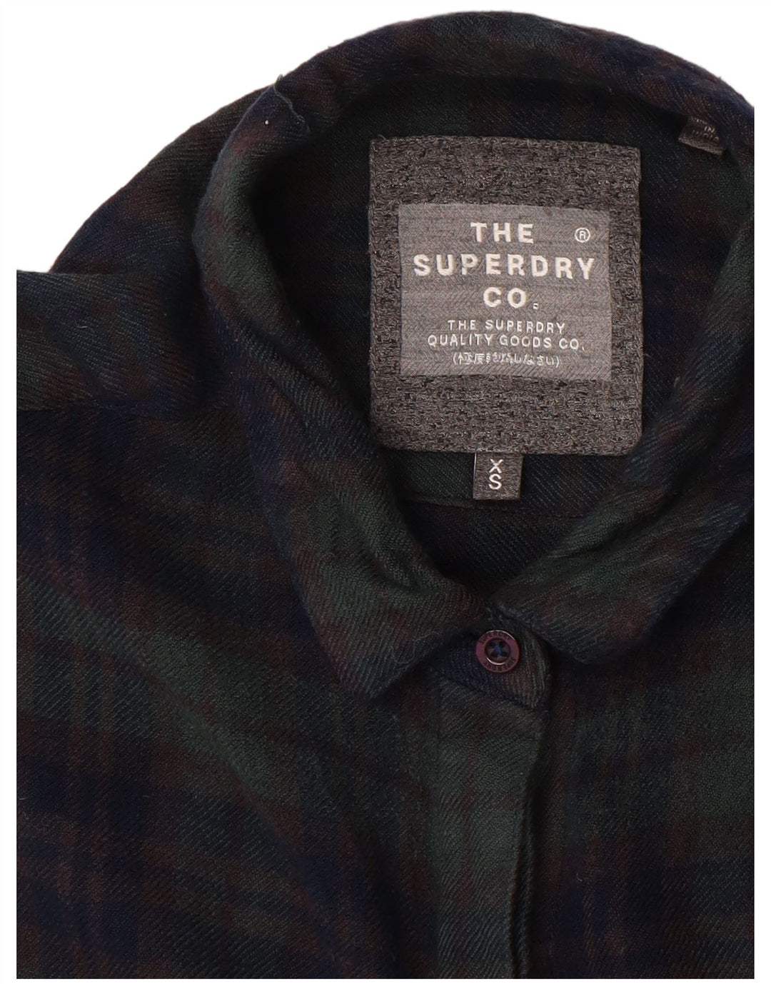 Женская фланелевая рубашка Superdry UK 6 XS Темно-синяя клетка