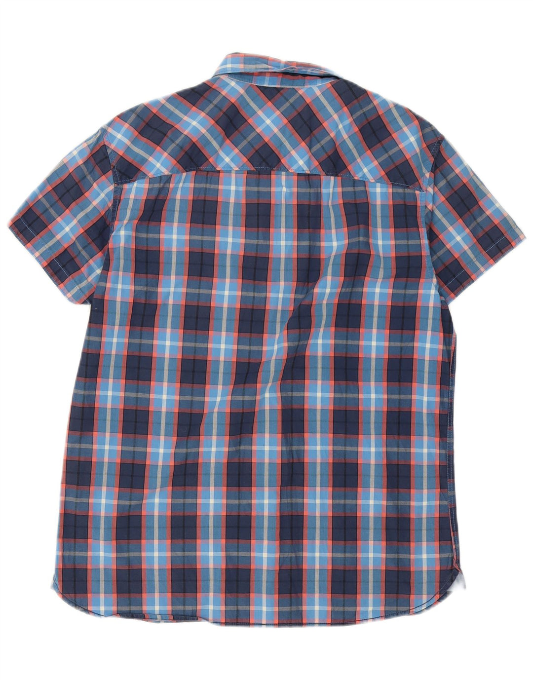 Мужская рубашка с коротким рукавом Jack & Jones XL темно-синяя клетка