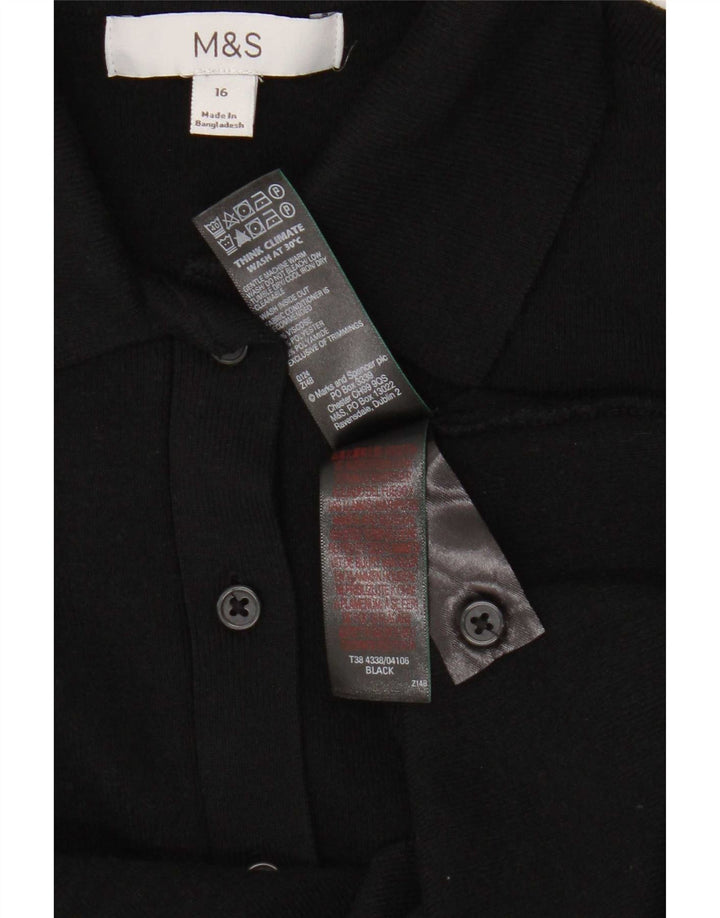 Женский кардиган Marks & Spencer UK 16, большой черный вискоза