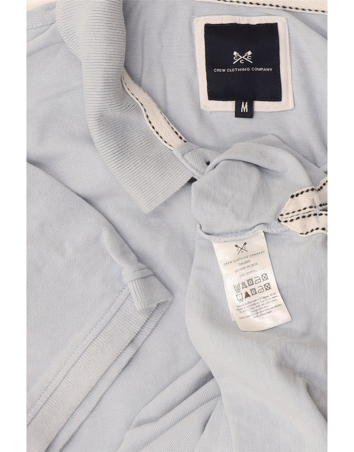 Crew Clothing Мужская рубашка-поло из хлопка среднего синего цвета