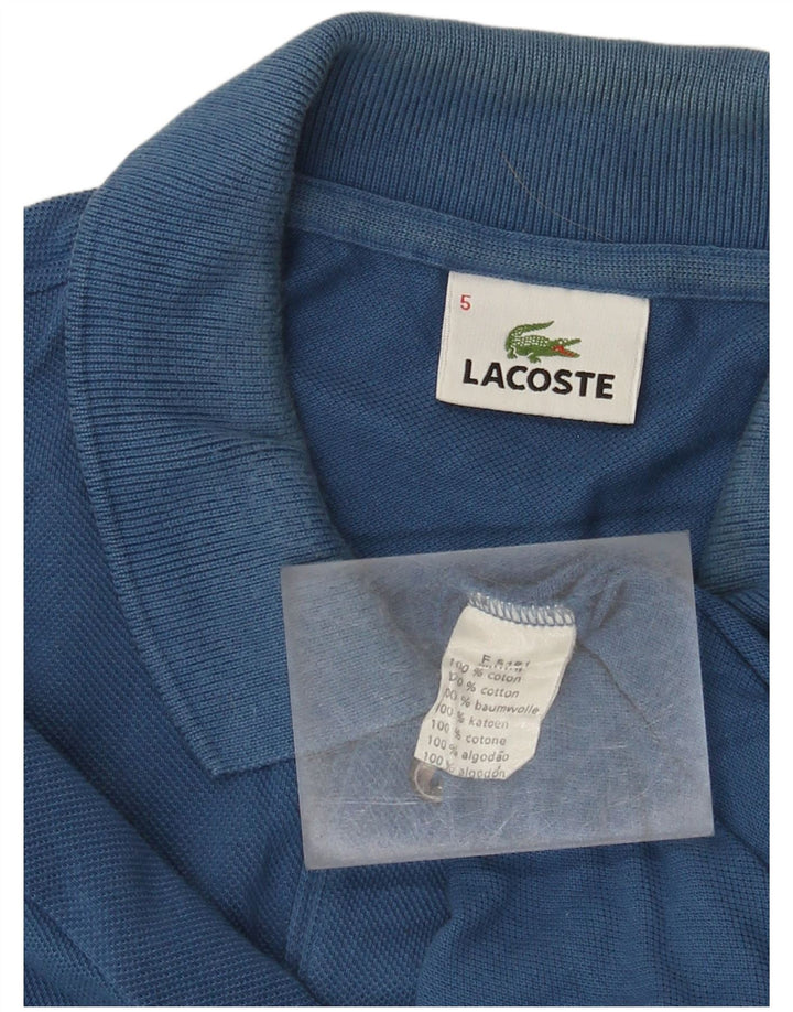 Мужская рубашка-поло Lacoste, размер 5, большая синяя хлопковая