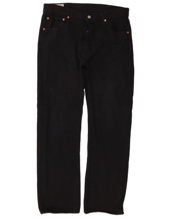 Мужские прямые джинсы Levi's 501 W34 L30, черный хлопок