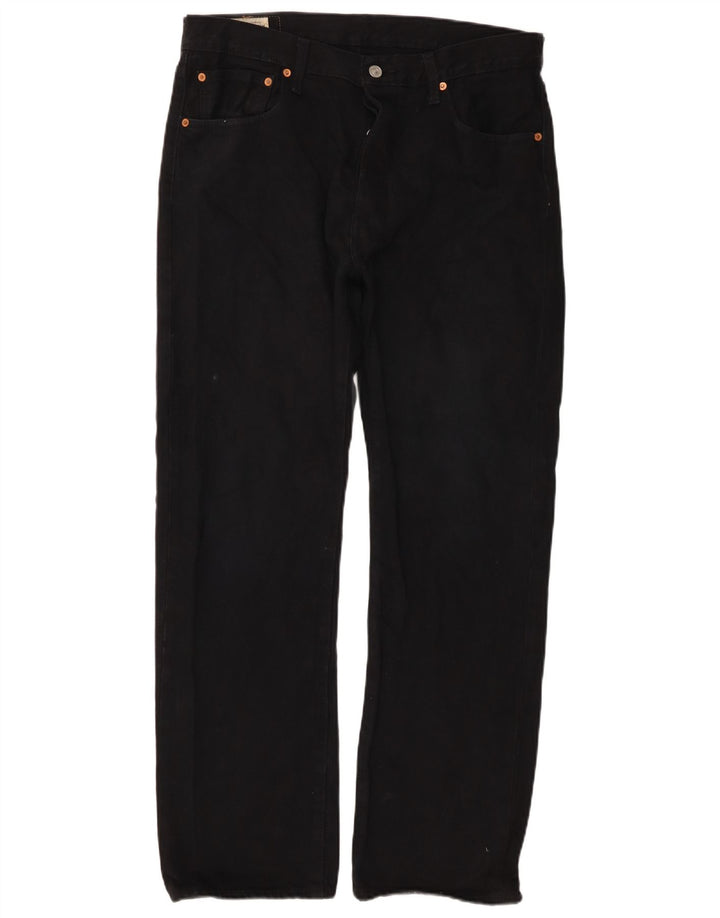 Мужские прямые джинсы Levi's 501 W34 L30, черный хлопок