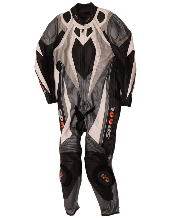 Мужской кожаный комбинезон с рисунком Spool IT 52 XL W36 L30, черный кожаный