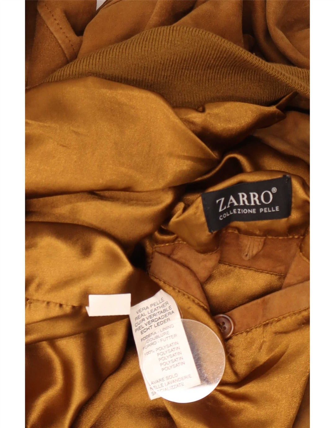 Мужской замшевый бомбер Zarro UK 44 2XL бежевый кожаный