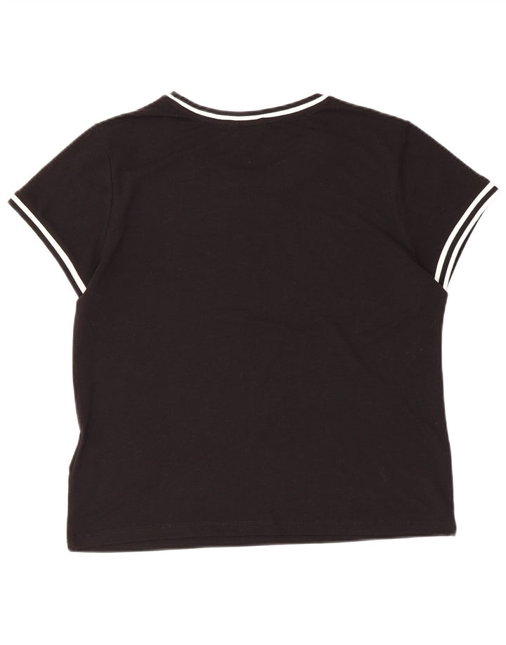 Женская футболка Guess Top UK 14, большой черный полиэстер