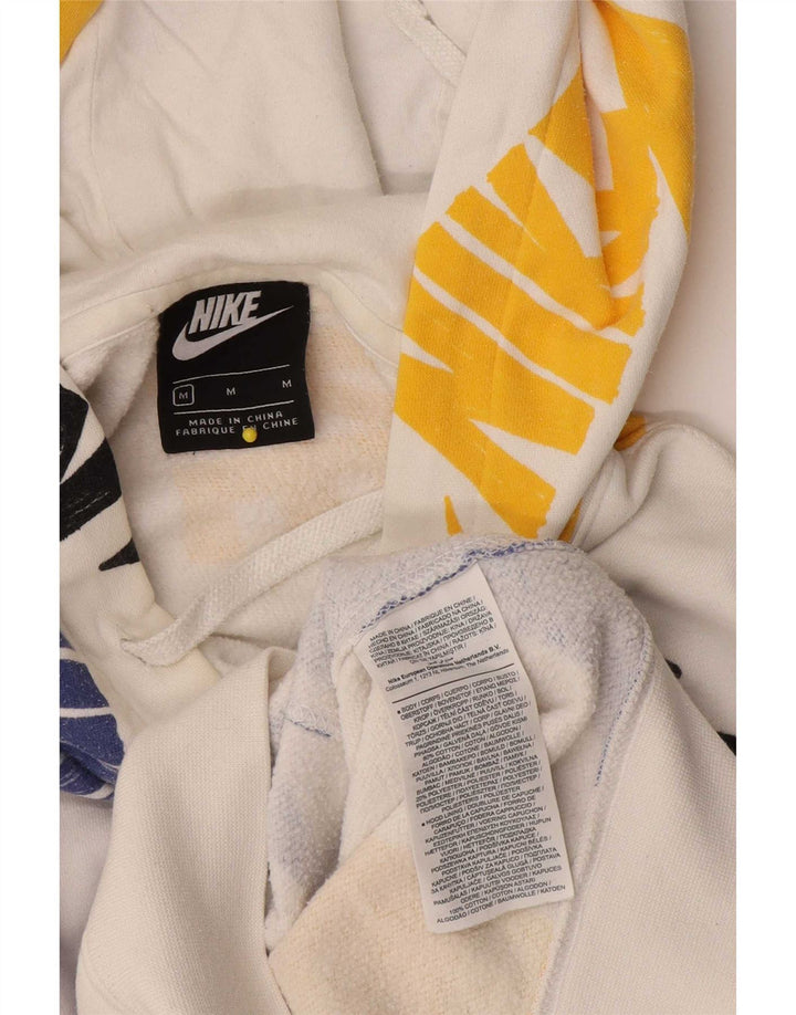 Мужской джемпер с капюшоном с графическим рисунком Nike, средний белый хлопок, хлопок