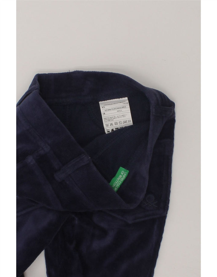 BENETTON Girls Skinny Casual Trousers 4-5 Years XS W20 L17  Navy Blue | Vintage Benetton | Thrift | Second-Hand Benetton | Used Clothing | Messina Hembry 