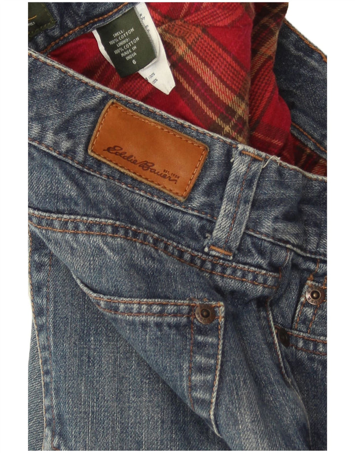 Женские прямые джинсы EDDIE BAUER US 6, средние W30 L30, синие, хлопок