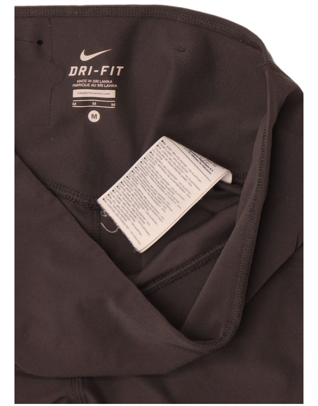 Женские леггинсы-капри Nike Dri Fit UK 14, полиэстер среднего серого цвета