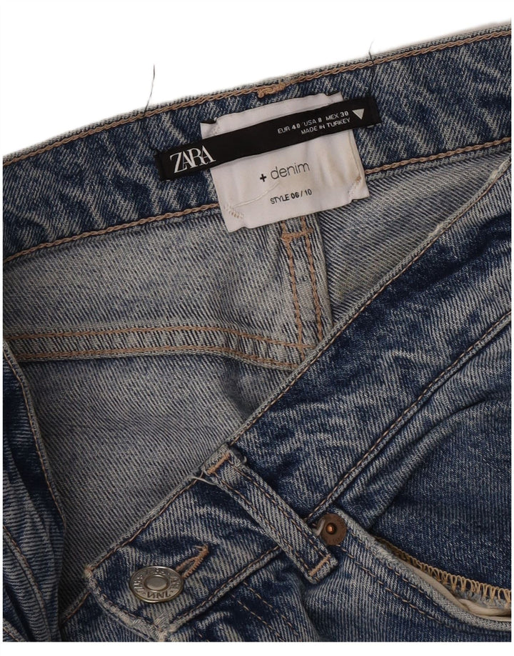 Женские прямые джинсы Zara с высокой посадкой EU 40 Medium W30 L27 Синие