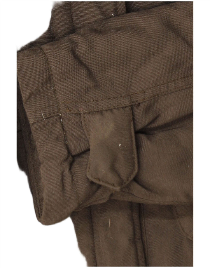 Женский стеганый жилет в стиле милитари Woolrich UK 12, средний коричневый цвет