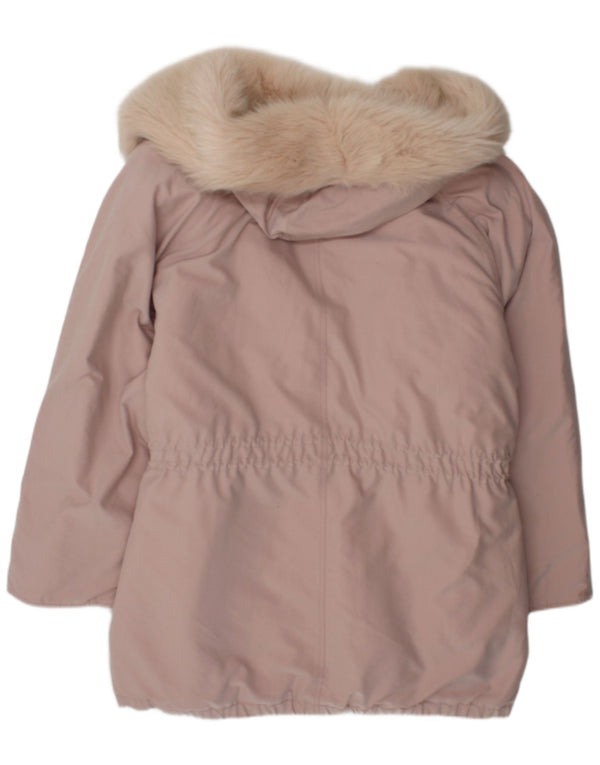 Винтажная женская ветровка с капюшоном, Великобритания, 26, 3XL, розовый полиэстер