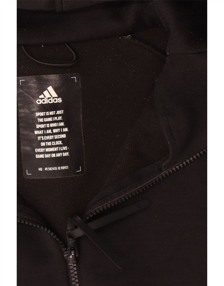 Мужской свитер с капюшоном на молнии Adidas, большой черный полиэстер