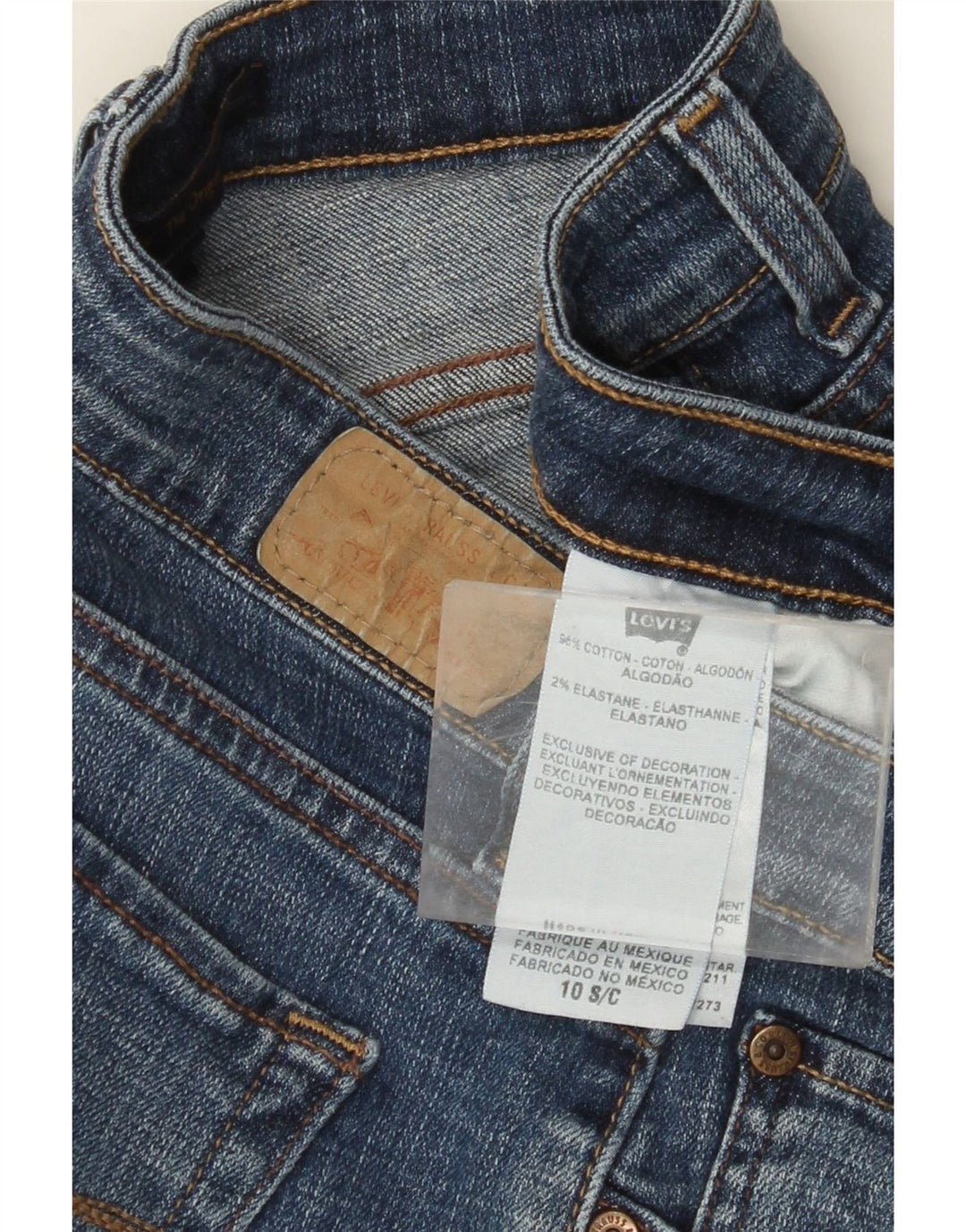 Женские прямые джинсы LEVI'S US 10, большие размеры W30 L29, синий хлопок