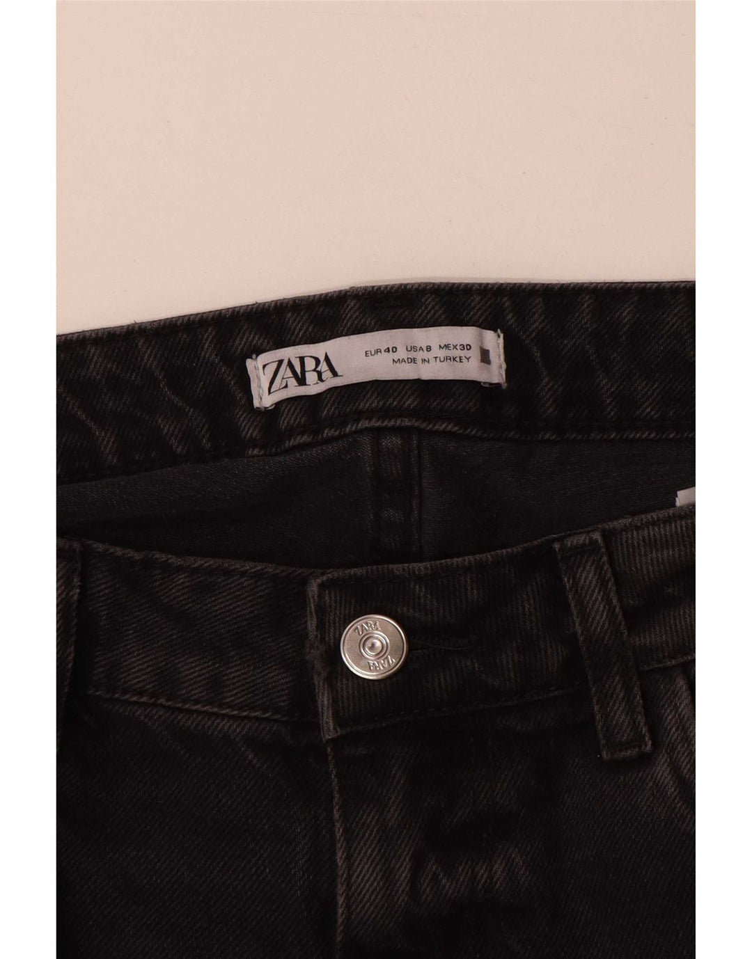 Женские прямые джинсы Zara EU 40 Medium W30 L29 Серый хлопок
