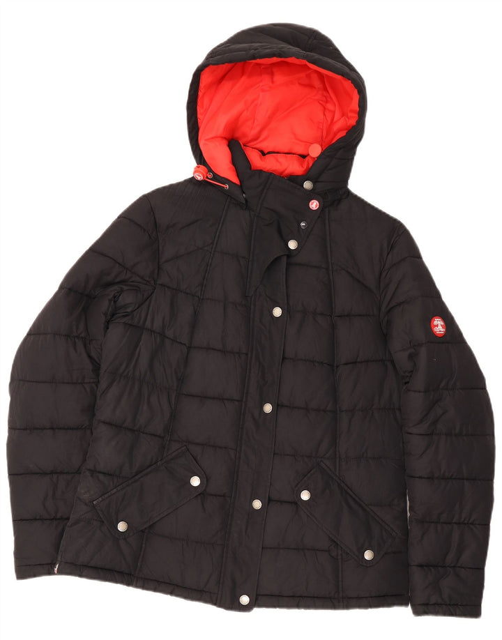 Женская стеганая куртка с капюшоном Barbour UK 12, средний черный