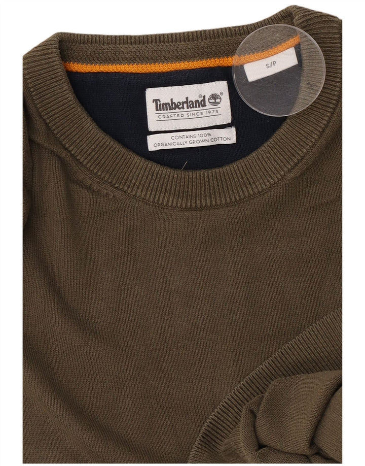 Мужской джемпер с круглым вырезом Timberland, маленький хлопковый свитер цвета хаки