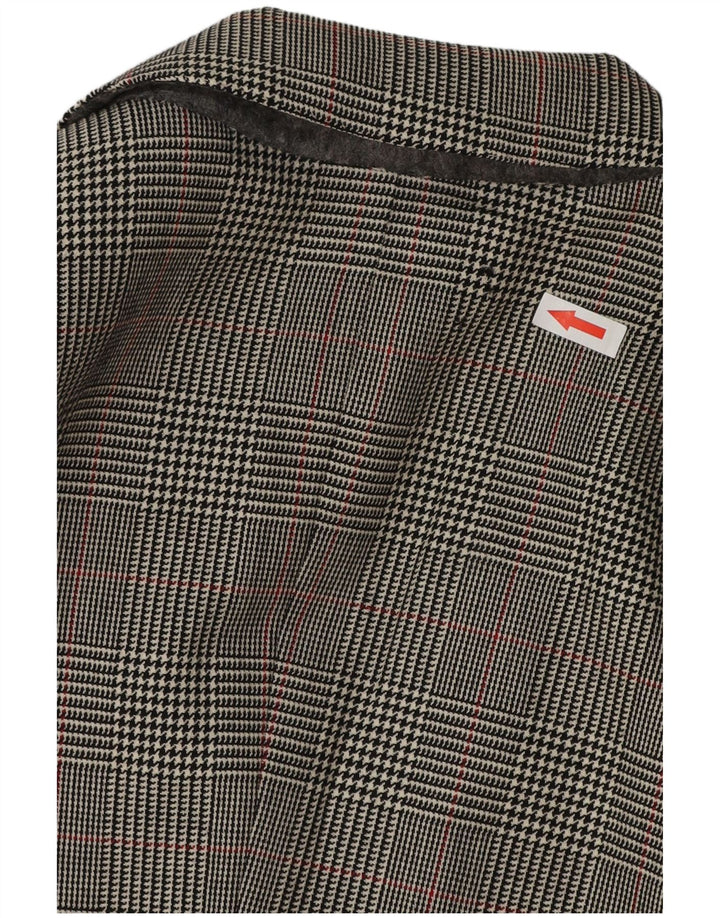 ВИНТАЖНЫЙ мужской пиджак на 3 пуговицах, Великобритания 38, средний серый с узором «гусиные лапки»