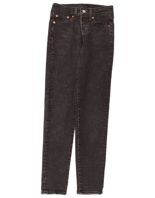 Женские узкие джинсы Levi's W24 L28 Серые хлопковые