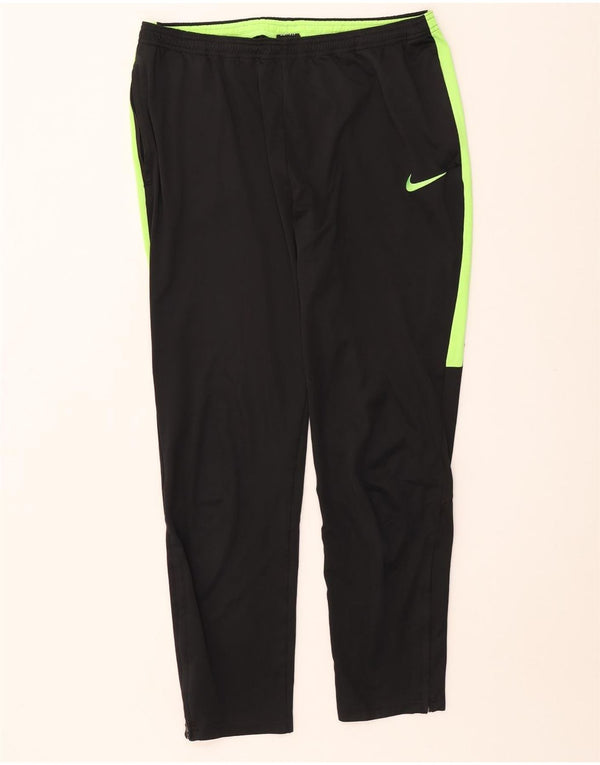 Мужские спортивные брюки NIKE Dri Fit, большие черные полиэстер с цветными блоками