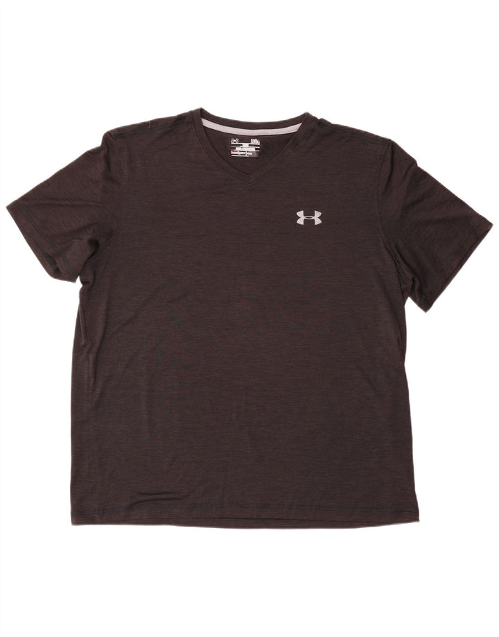 Мужская футболка с коротким рукавом Under Armour, большая черная в крапинку