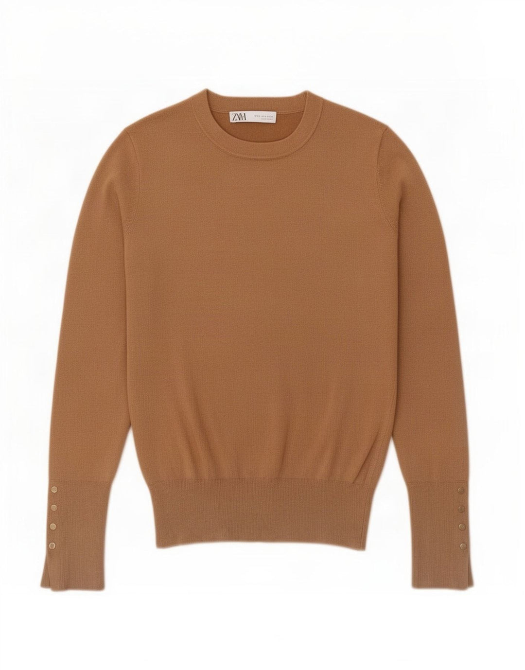 Женский джемпер стандартного кроя Zara UK 8, маленький коричневый цвет