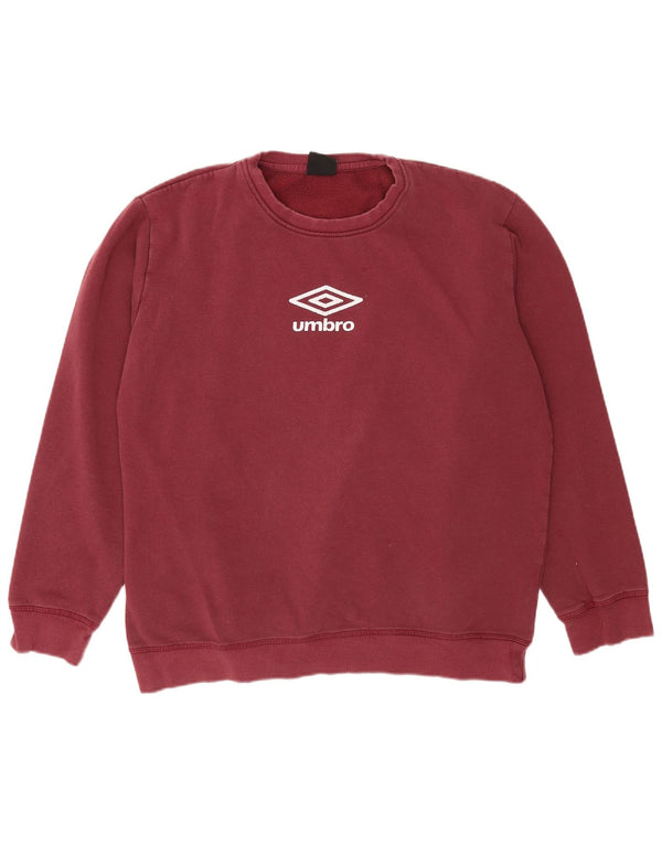 Мужской свитшот с рисунком Umbro, 2XL, бордовый, хлопок
