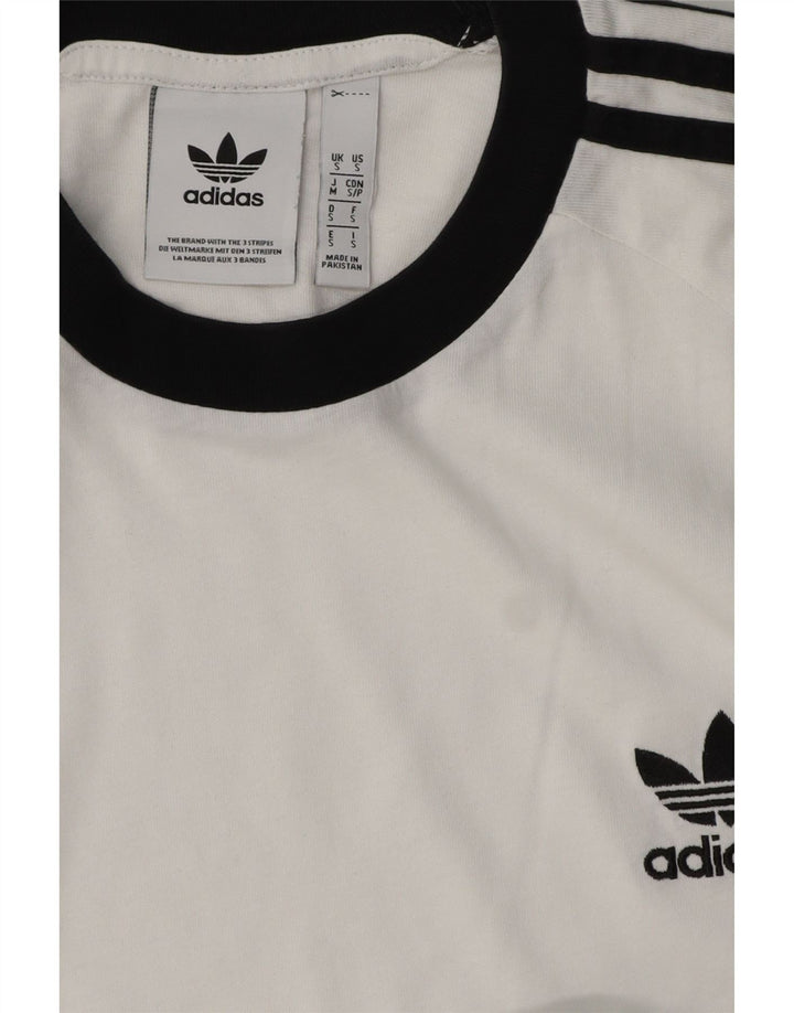 Мужская футболка ADIDAS, маленькая, белая