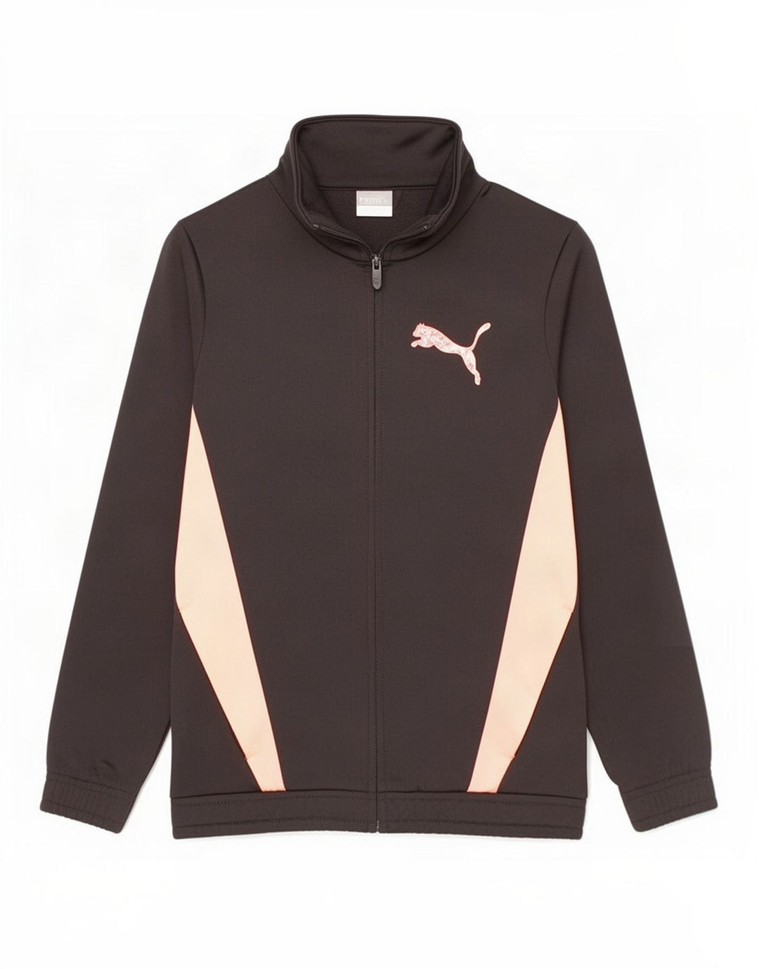 Спортивный костюм Puma для мальчиков с графическим рисунком, верхняя куртка 9–10 лет, черный с цветными блоками