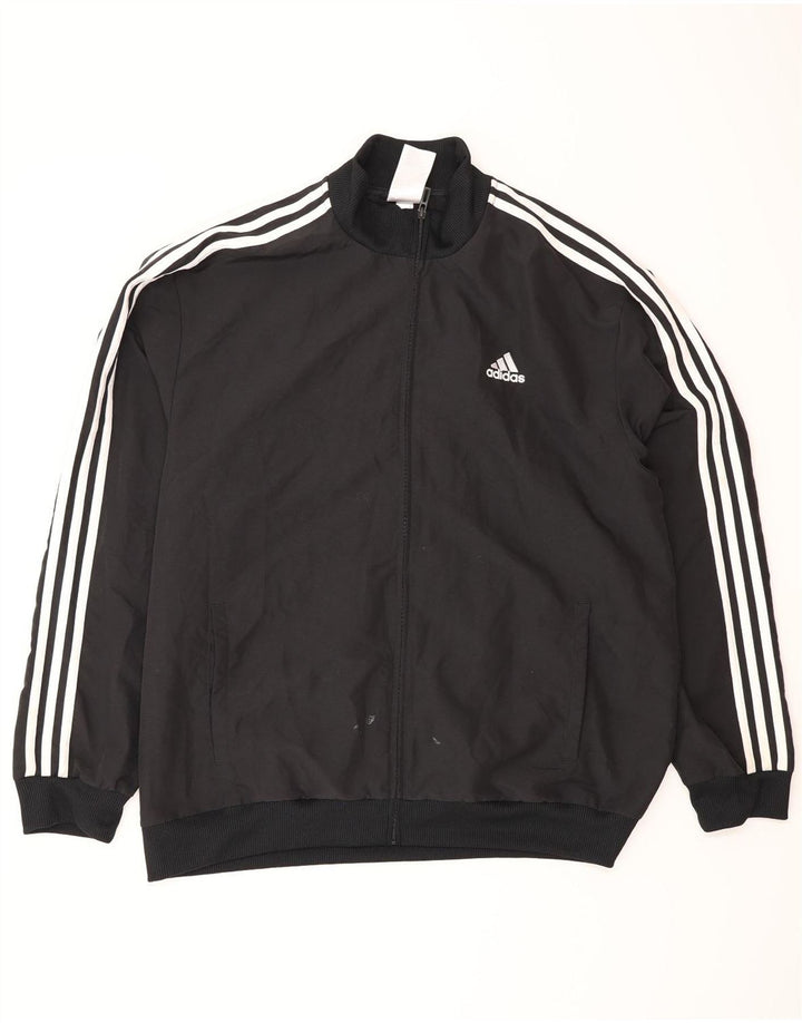 Мужская спортивная куртка Adidas, большая черная полиэстер