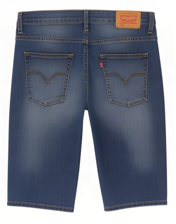 Джинсовые шорты приталенного кроя Levi's 511 для мальчиков 15–16 лет, W30, синий хлопок