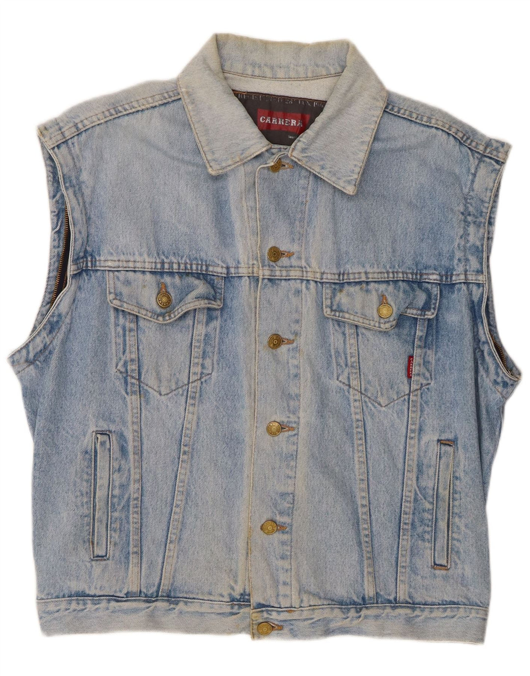 Мужской джинсовый жилет Carrera UK 14, хлопок среднего синего цвета