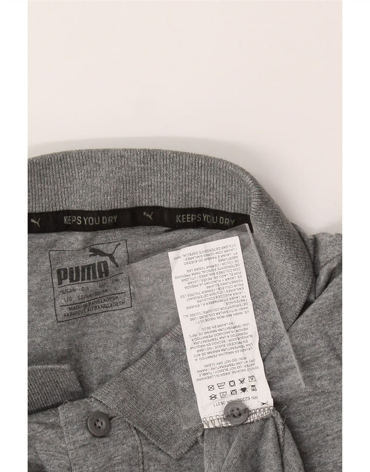 PUMA Mens Polo Shirt Large Grey Cotton Vintage Puma and Second-Hand Puma from Messina Hembry 