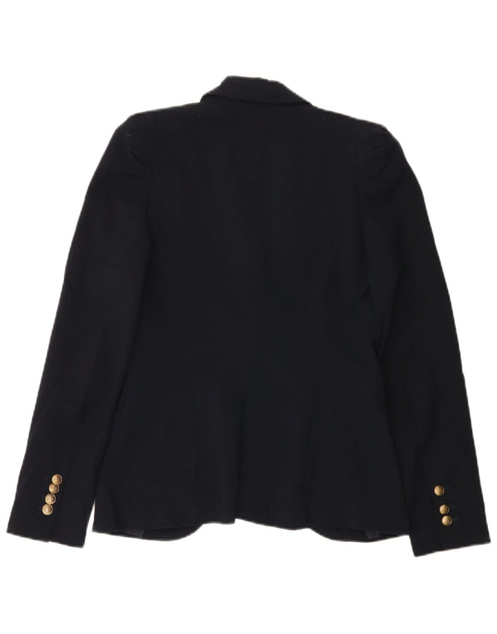 Женский пиджак Zara на 1 пуговице UK 6 XS Темно-синий полиэстер