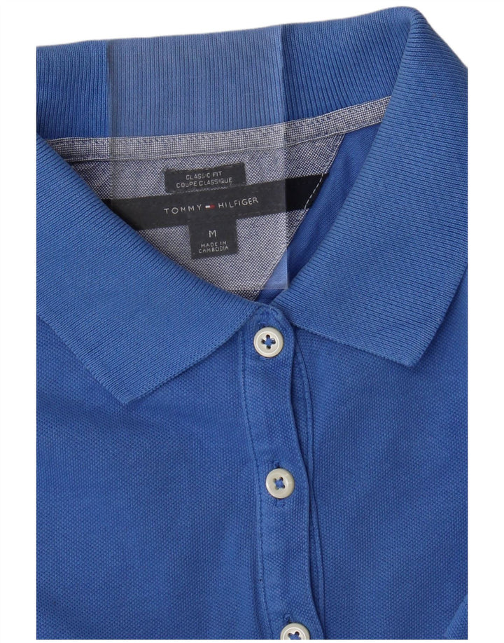 TOMMY HILFIGER Женская рубашка поло классического кроя UK 12 средний синий
