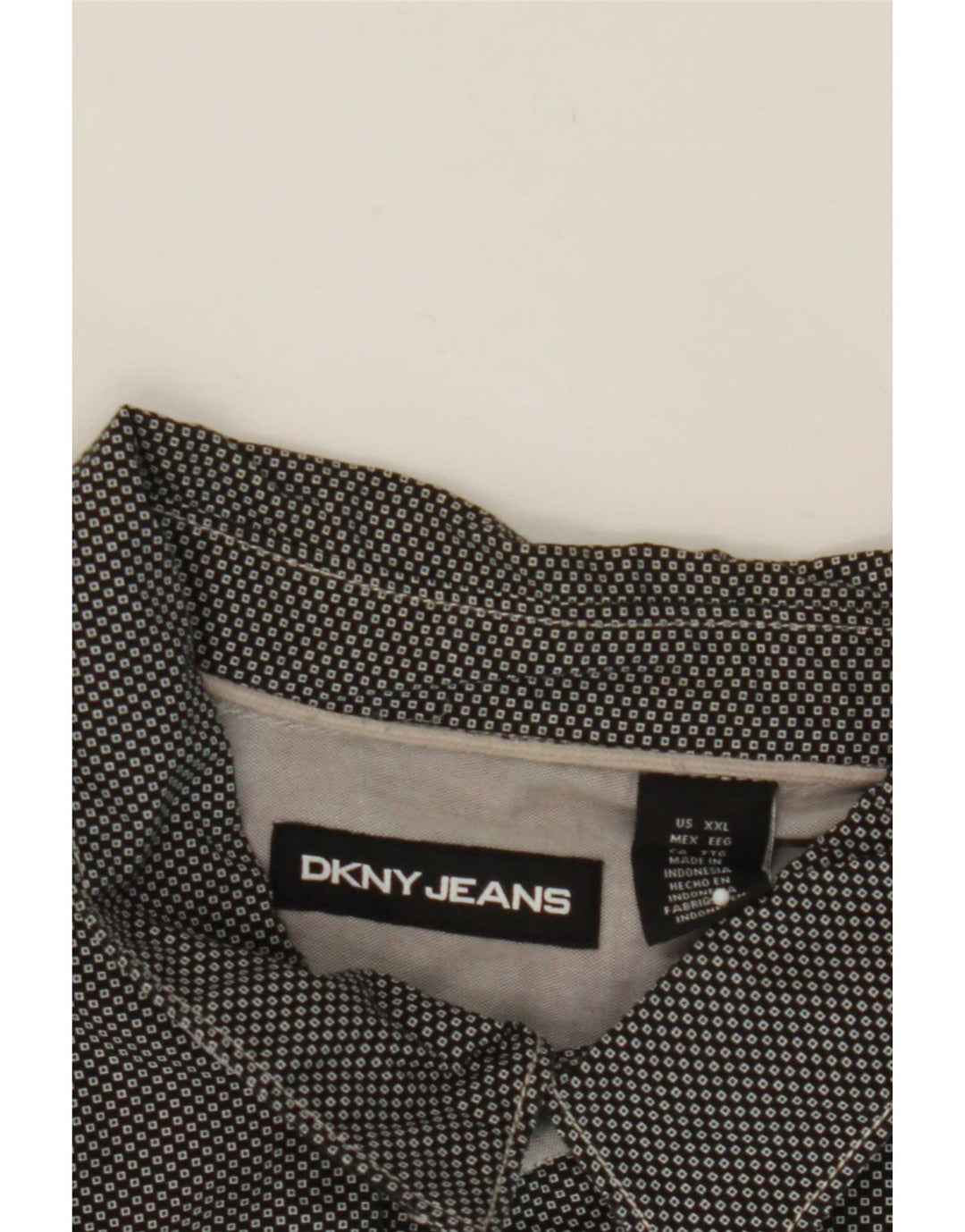 Мужская рубашка Dkny 2XL черная с геометрическим рисунком