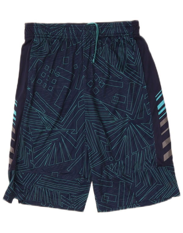 Russell Athletic Boys Sport Shorts 13-14 Years XL Navy Blue Geometric