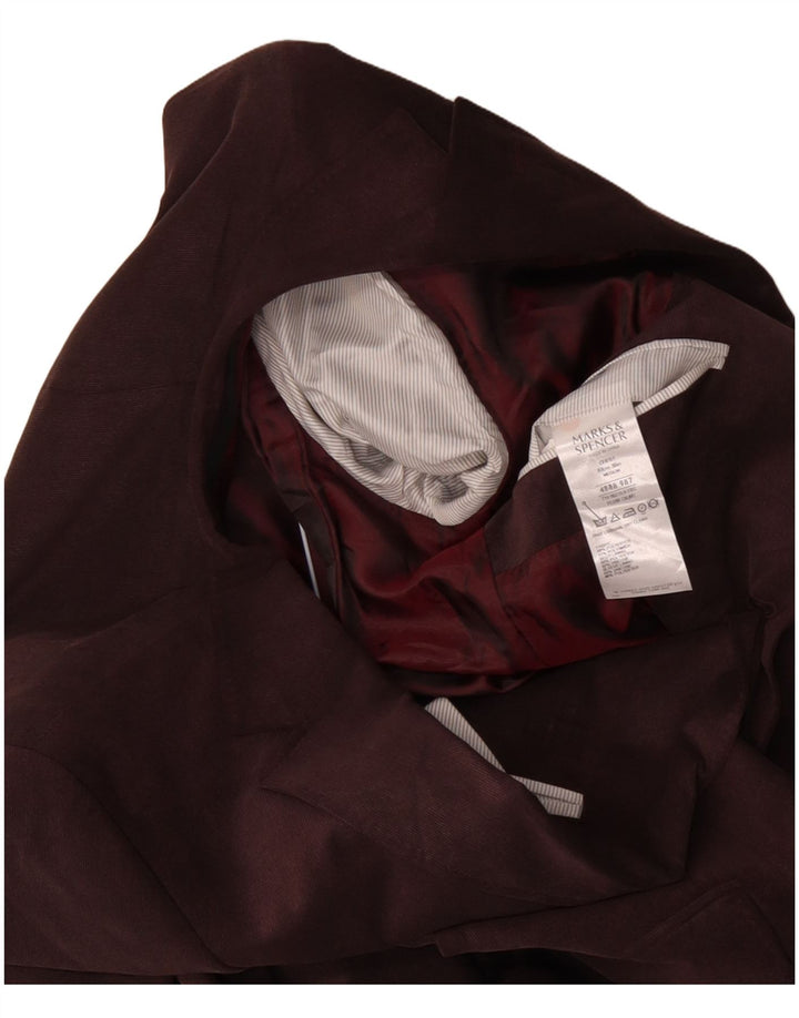 Мужской вельветовый пиджак MARKS & SPENCER с 2 пуговицами, Великобритания 38, средний бордовый