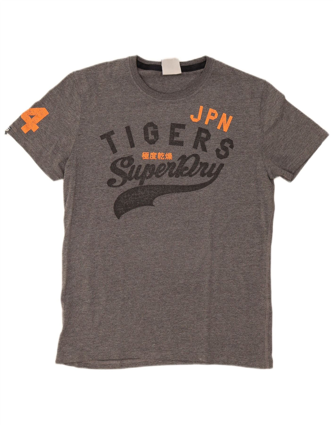 Мужская футболка с рисунком Superdry, большой серый хлопок