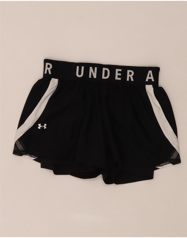 Женские спортивные шорты Under Armour Heat Gear UK 6 XS, черные с цветными блоками