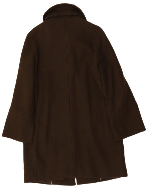 Женское пальто оверсайз Massimo Dutti UK 10, маленькое, цвет хаки, шерсть