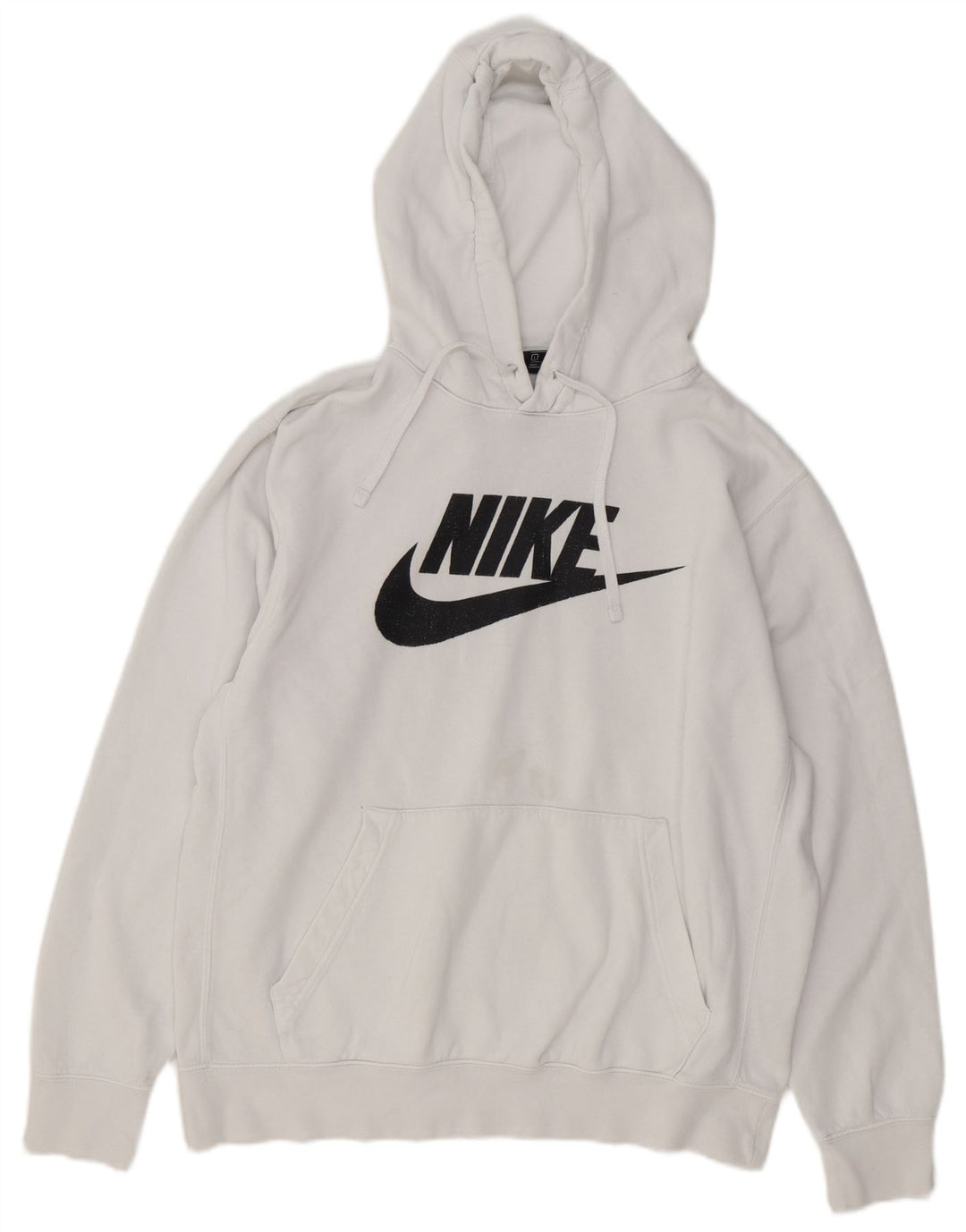 Мужской джемпер с капюшоном с графическим рисунком Nike, большой размер, белый хлопок, хлопок