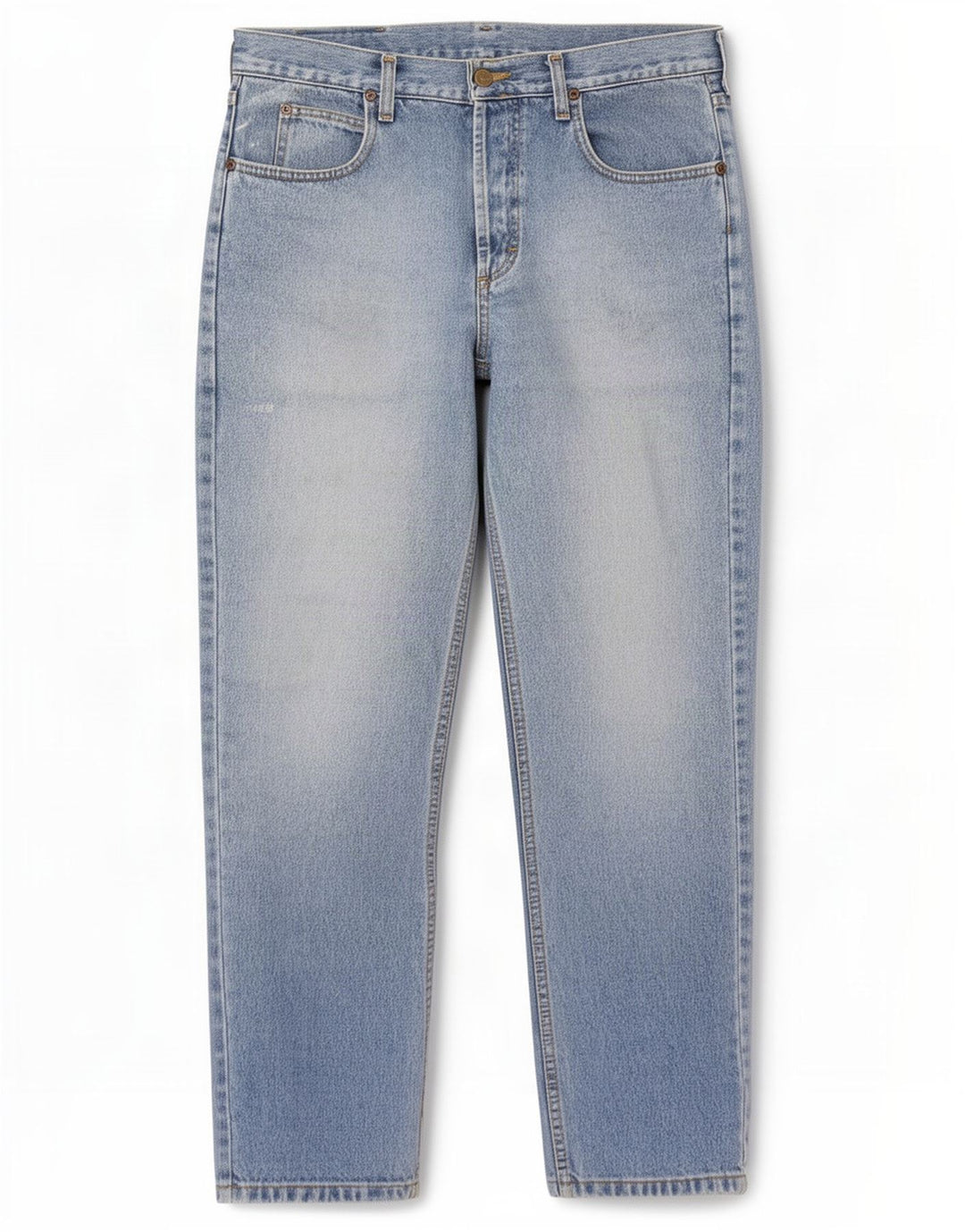 Lee Mens Straight Jeans W34 L32 Blue Cotton
